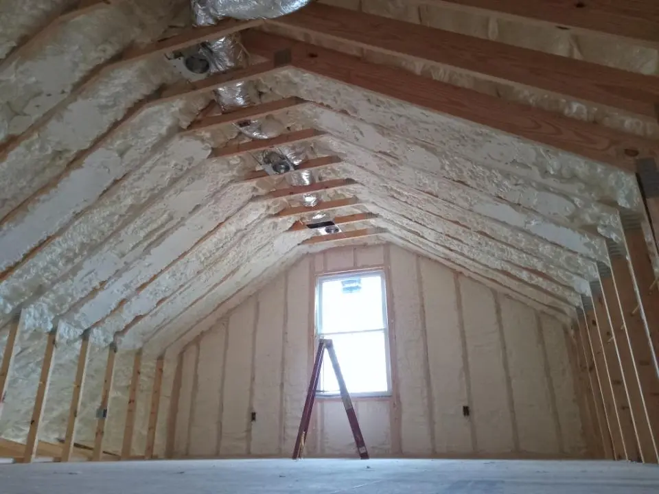 Spray foam roofing application for Crawl Space Insulation project in Waukegan